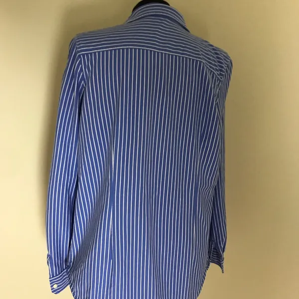 LL Bean Blue and White Striped Button - Image 2