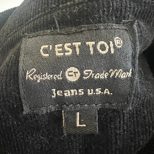 Black Corduroy Jacket Women's Vintage 90s 2000s Y2K 2000s Grunge‎ Retro Large - Image 4