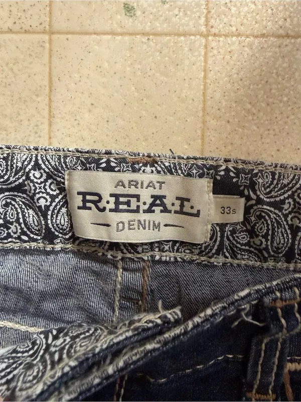 Ariat REAL denim Classic Women's Dark Blue bootcut Jeans Size 33s - Image 3