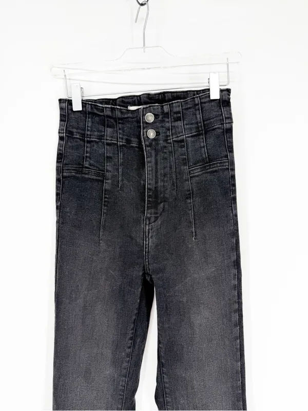 Free People Jayden‎ High Waist Flare Jeans Women's 27 Onyx Boho - Image 4