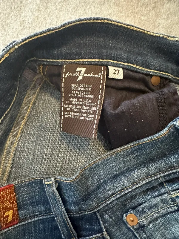 7 For All Mankind the ankle skinny jeans size 27 - Image 5
