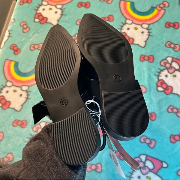 Size 6.5 Peyton Double Buckle black‎ Slingback Flats by wild fable alternative - Image 7