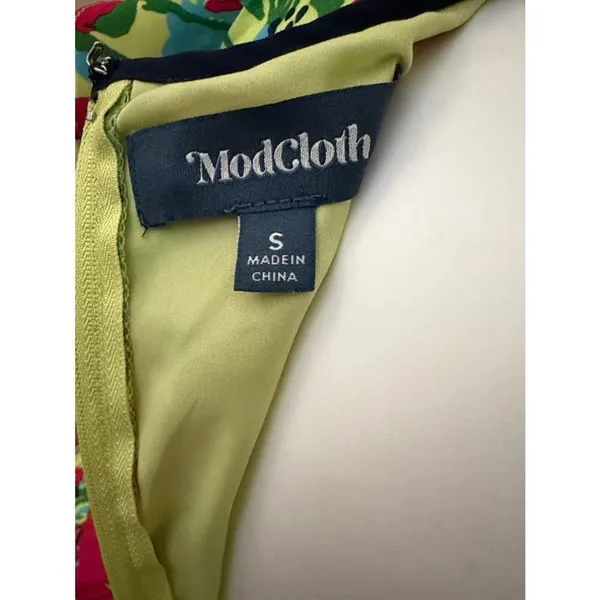 ModCloth Neon Floral V‑Neck Maxi Dress in Pink, Blue, Green, Yellow - Image 5