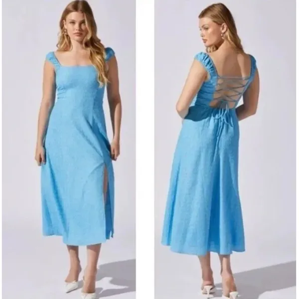 ASTR the Label Crinkle‎ Maxi Dress Size Medium - Image 2