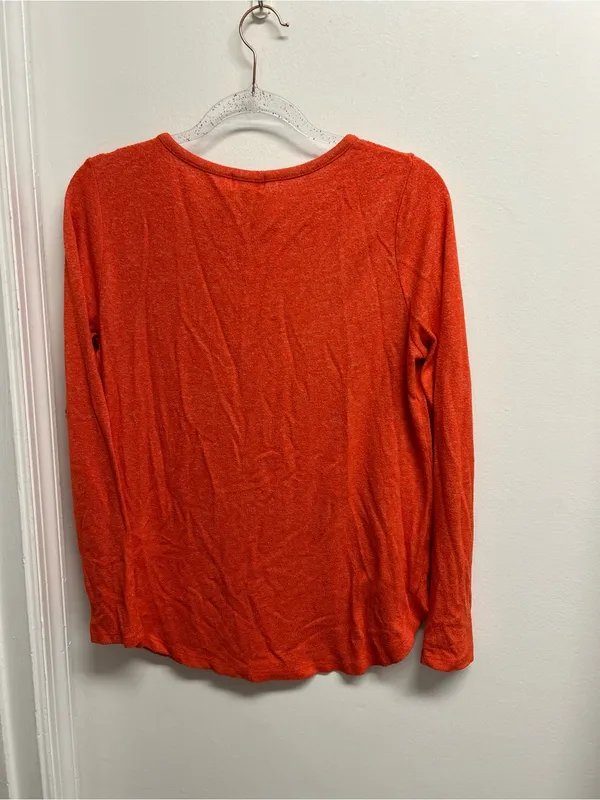 Old Navy Women’s Long Sleeve Crewneck Top — Bright Orange - Image 2