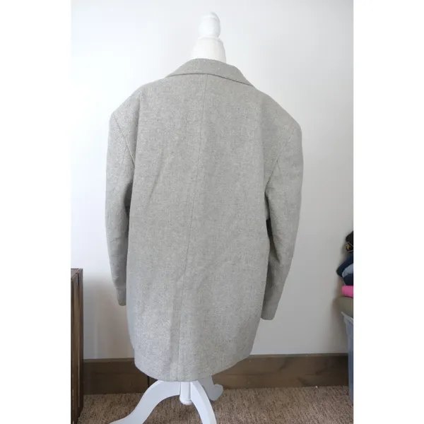 Vintage L.L. Bean Tweed Womens Wool Heavyweight Wool Tan Blazer Jacket Size 18P - Image 3