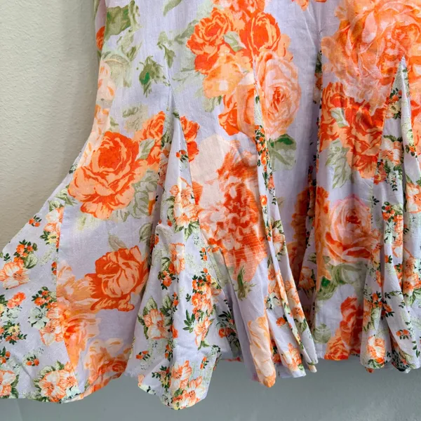 Alice + Olivia PALI Floral Mini Dress Cotton V-Neck Mix Print Size 2 - Image 8