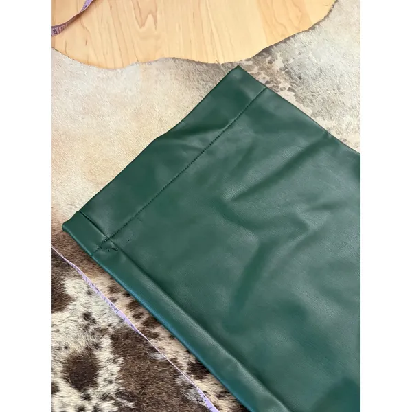 Maeve The Colette Green Faux Leather Crop Wide-Leg Pants Size 29 - Image 8