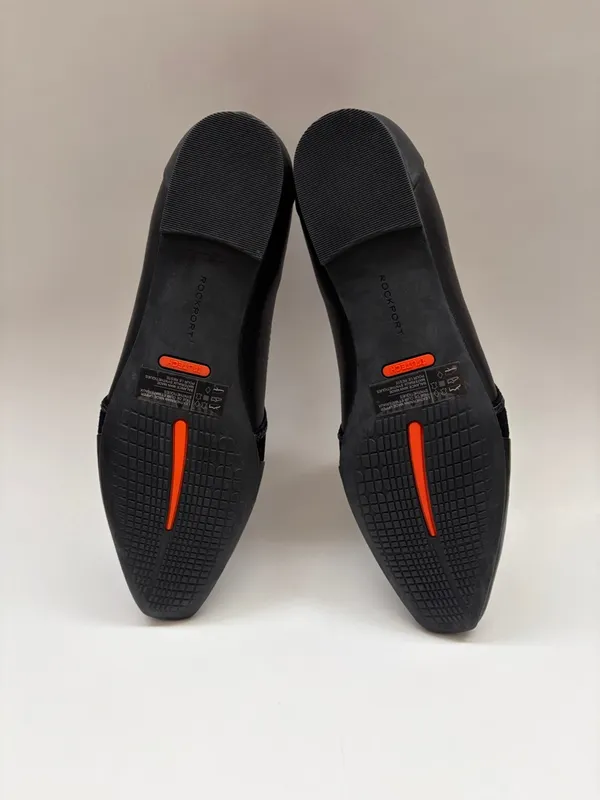 Rockport Total Motion Laylani Mixed-Media Black Leather Suede Loafer Minimalist - Image 7
