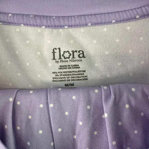 Flora Pajama Set Sleepwear Polka Dot V Neck Loungewear‎ Comfy Medium - Image 12