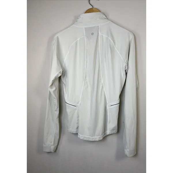 lululemon 1/2 zip front of pack 10 womens off-white athleisure pullover jacket - Image 6
