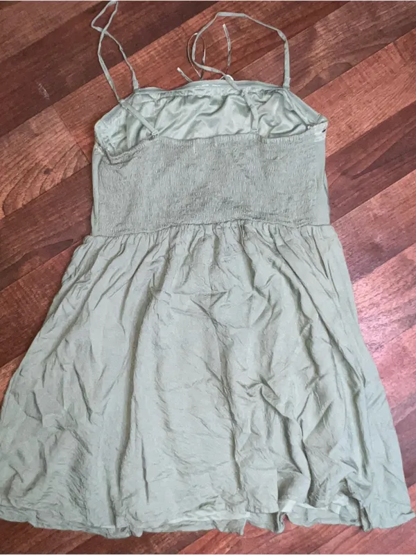 Aeropostale Olive Green Spaghetti Strap Mini Dress medium - Image 8