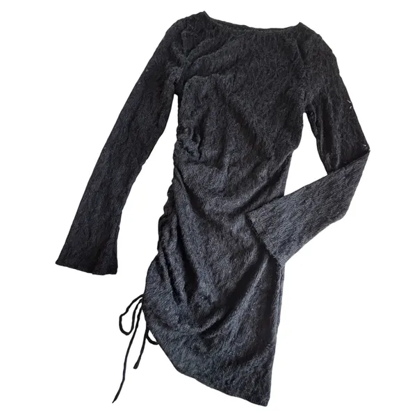 Princess Polly Que Sera Long Sleeve Mini Dress Women’s Size 2 NWT Black Bodycon - Image 2