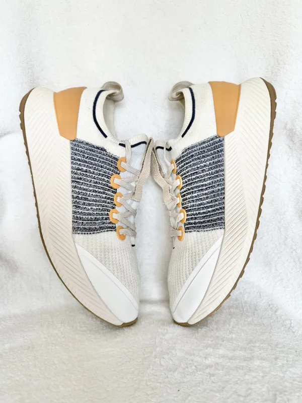 Allbirds Tree Glider Womens Size 10 Ivory Blue Athletic Running Shoes Sneakers - Image 5