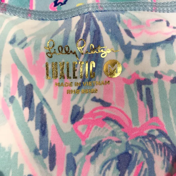 LILLY PULITZER Tarah Luxletic SunGuard Top M Ravello Blue Perfect Match Tennis - Image 9