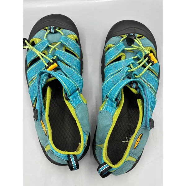 Keen Newport H2 Blue Lime Green Waterproof Sport Sandals Youth 5 - Image 4