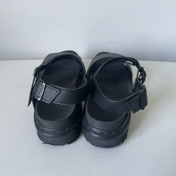 Dr. Martens Voss Hydro Black Leather Sandals Strappy Platform Women's Size 9 - Image 4