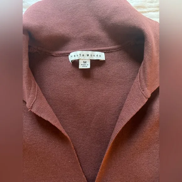 Mauve Knit Top Size M - Image 2