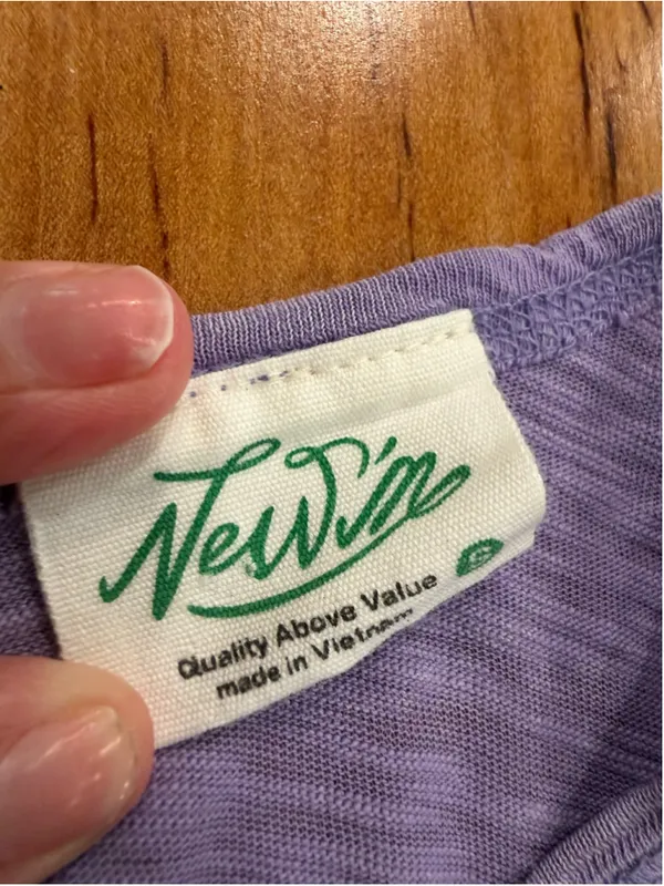 NeWViV Lavender Mineral Wash Knit Romper S 100% Cotton Raw Seam Keyhole Pocket - Image 7