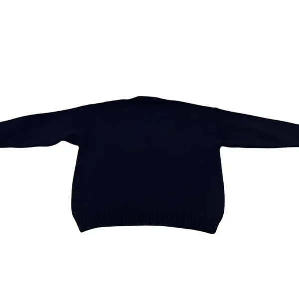 Soft Haus 100% Merino Wool Sweater Rare Navy/ Multicolor Size Small NWOT - Image 4