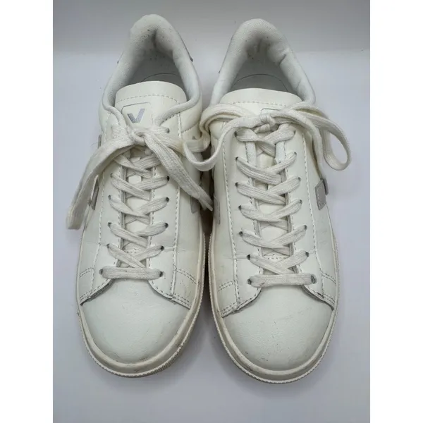 Veja Shoes Women 6‎ White Gray Leather Lace Up Campo Sneakers Fashion Outdoor - Image 3