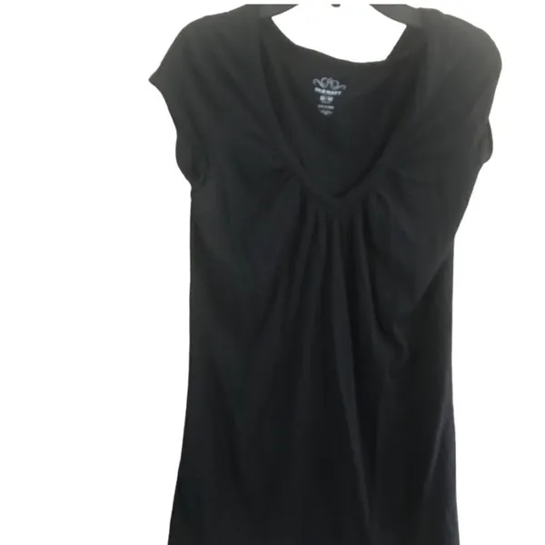 Old Navy Black Twist-Front V-Neck Short Sleeve Top - Image 7