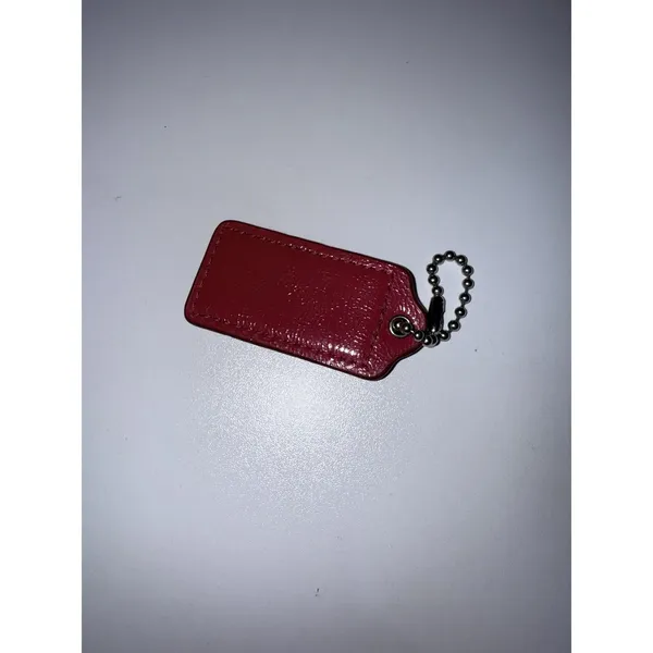 Fuschia Pink Coach Hangtag Tag‎ Dark Pink Patent Leather - Image 6