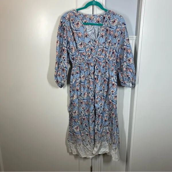 St.‎ Roche Auberon Midi Dress Size 10 Organic Cotton Coastal Beachy Vacation - Image 3