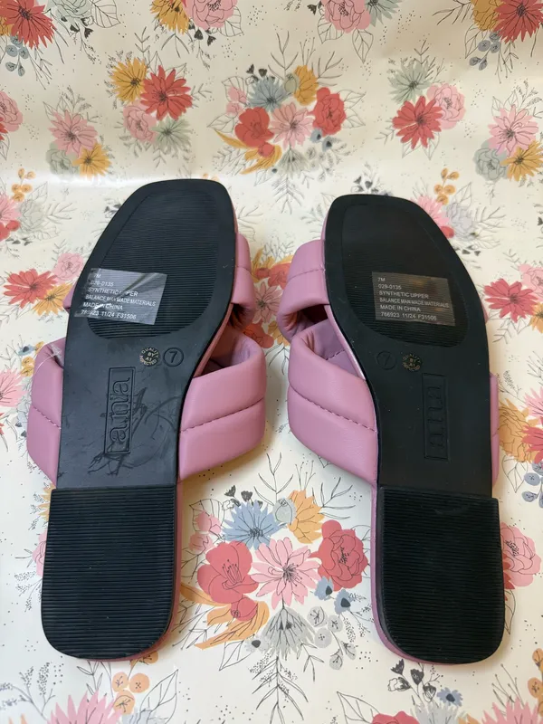 A.N.A Pink Slide Sandals - Image 3