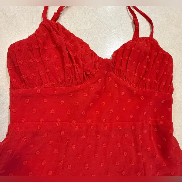 Hello Molly Vibrant Red Dress - Image 3
