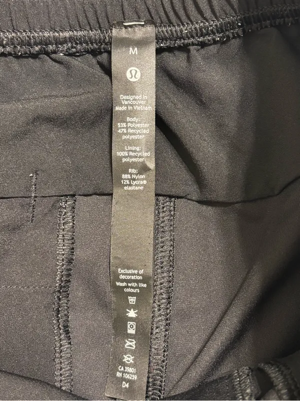 Lululemon Women’s Medium Black Joggers Pockets Athleisure “Zillow” logo - Image 3