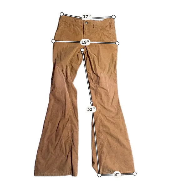 Mossimo Supply Co Womens Mid Rise Flare Corduroy Pants‎ Brown Size 2 RN17730 - Image 3