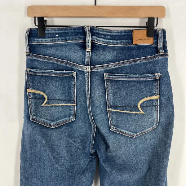 American Eagle Outfitters Hi-Rise Jegging Jeans Women 8 Short Blue‎ Denim Cotton - Image 5