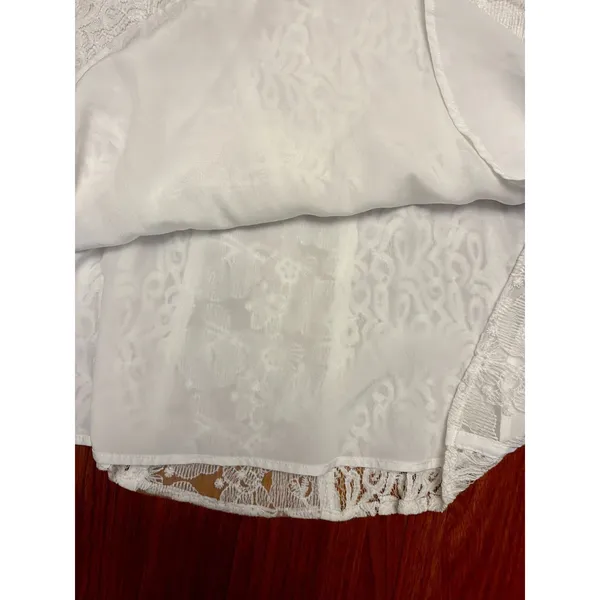 Forever 21 Y2K White Floral Lace Fit & Flare Dress Womens S Romantic Cottagecore - Image 6