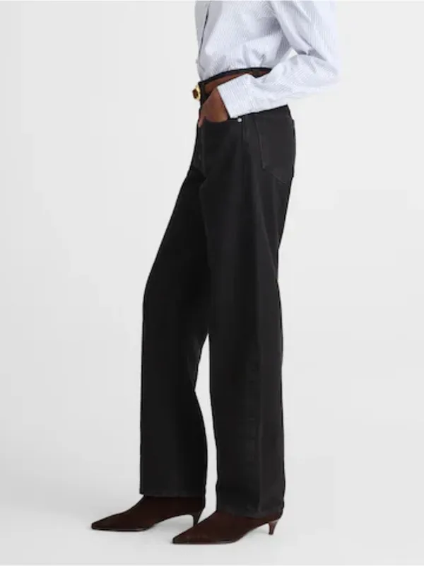 Madewell The Balloon Jean Size 29 Black Frost High Rise Barrel Leg Cotton NWOT - Image 4