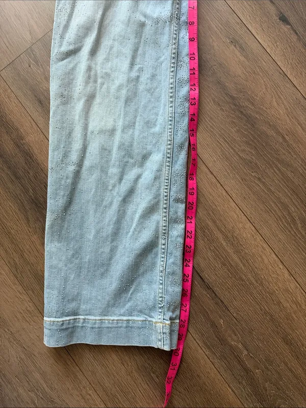 Anthropologie Maeve Collette Full Length Sparkle Jeans- size 26 - Image 7