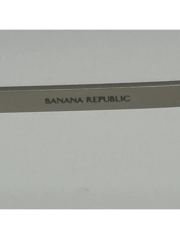 Banana Republic Aviator Sunglasses Silver Frame Black Lenses - Image 10