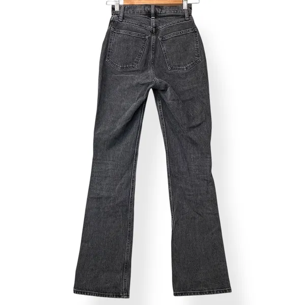 Abercrombie & Fitch 70s Vintage Flare Jeans 24/00R Black Ultra High Rise Curve - Image 2