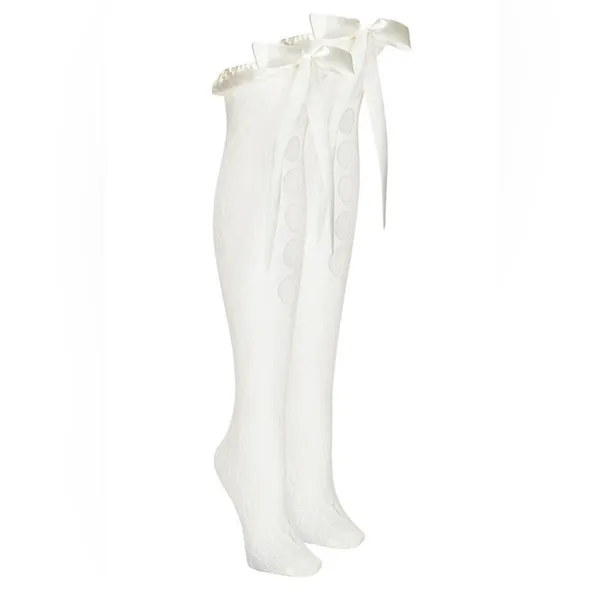 NWOT Stems Lolita Knee Socks in White - Image 2
