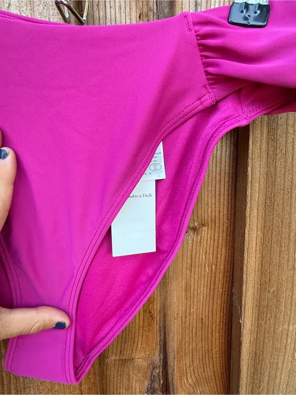 Abercrombie & Fitch Hot Pink High-Cut Bikini Bottom - Image 2