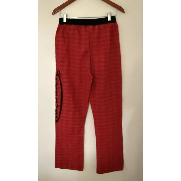 NWT Von Dutch Red Plaid Lounge Pants Y2K Logo Button Fly Pajama Bottoms Sz S - Image 2
