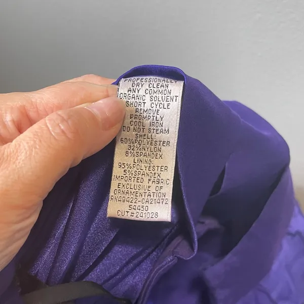 Jessica McClintock Vintage Women's Violet Ruffled Strapless‎ Mini Dress Size 2 - Image 2