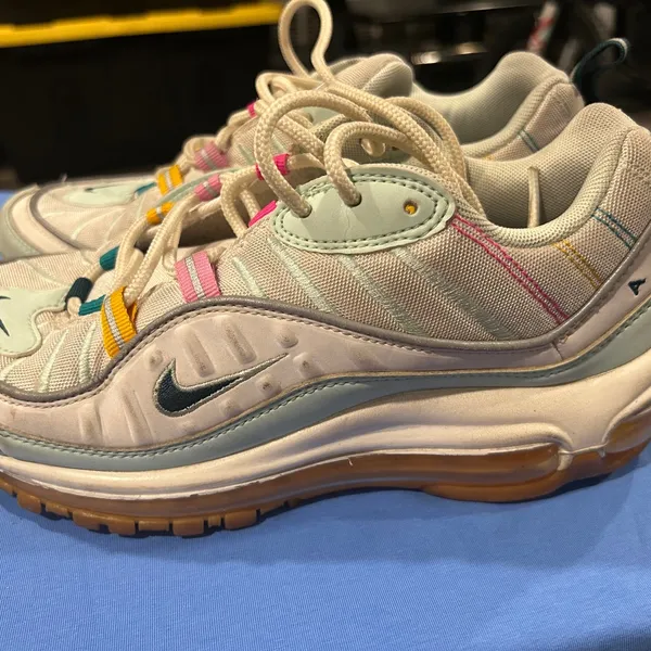 Nike White and Multi Color Air Max Sneakers - Image 2