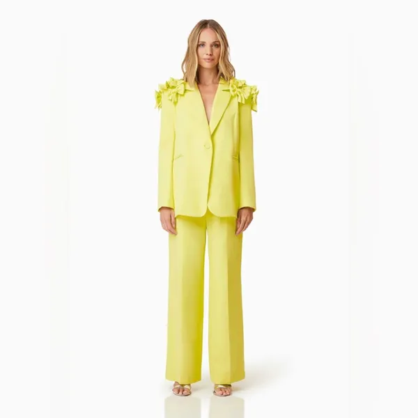 Elliatt Kennedy Oversized Tailored Bow Jacket Blazer Limoncello Size Small NWT - Image 3