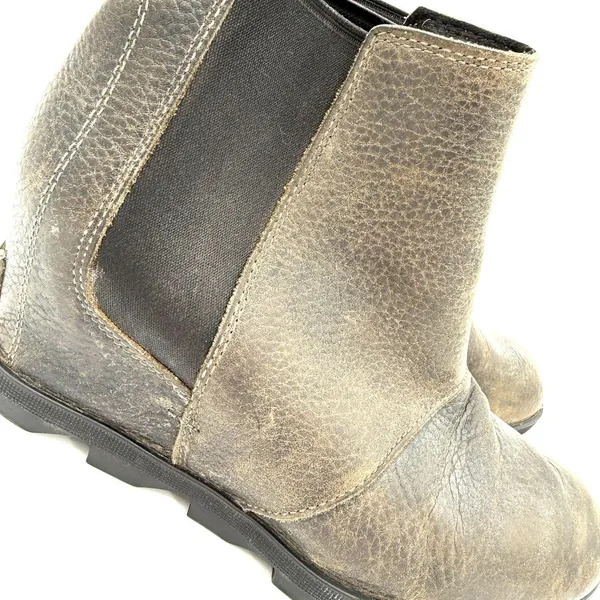 Sorel Women's Joan of Arctic II Chelsea Brown Leather Booties Size 9.5 - Image 4