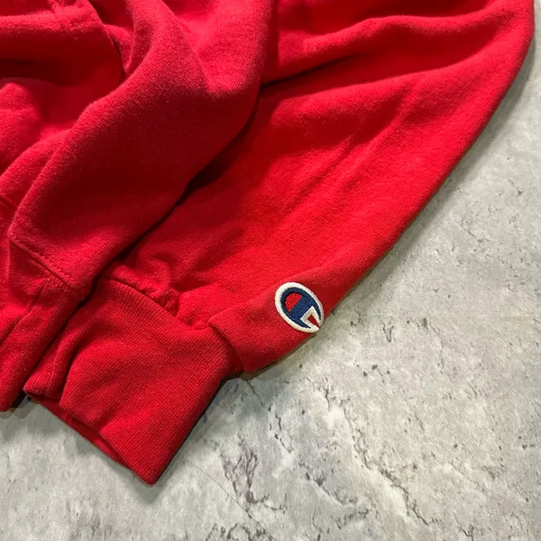 Vintage Champion Ohio State Buckeyes Sports Wear Hoodie Red - Image 4