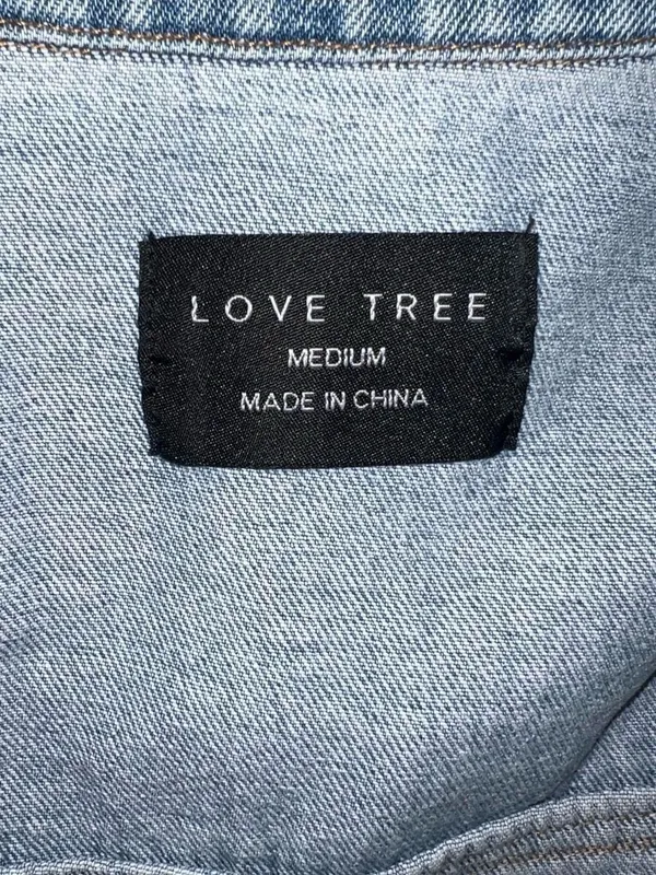 Love Tree blue denim distressed jacket - Image 4