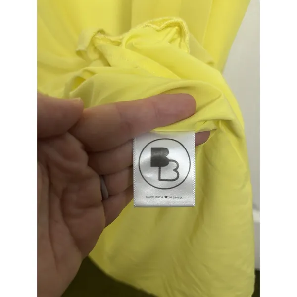 Beginning Boutique Yellow Bias Cut Ruffle Maxi Dress 6 Bridesmaid Prom - Image 9