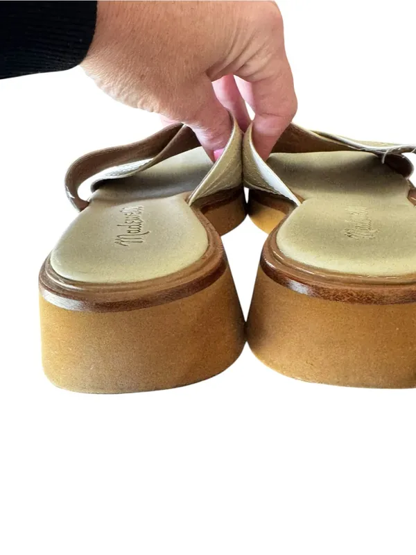Madewell - Cream Leather Crisscross Slide Sandals Sz 6.5 - Image 5