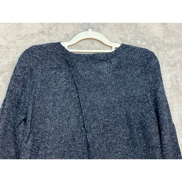 Abercrombie & Fitch Sweater Blue Small Split Back Lagenlook Preppy - Image 3